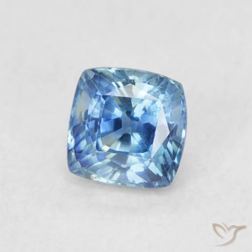 0.57 ct Blue Sapphire Stone, Natural Sapphire in Cushion-Cut Shape for Sale