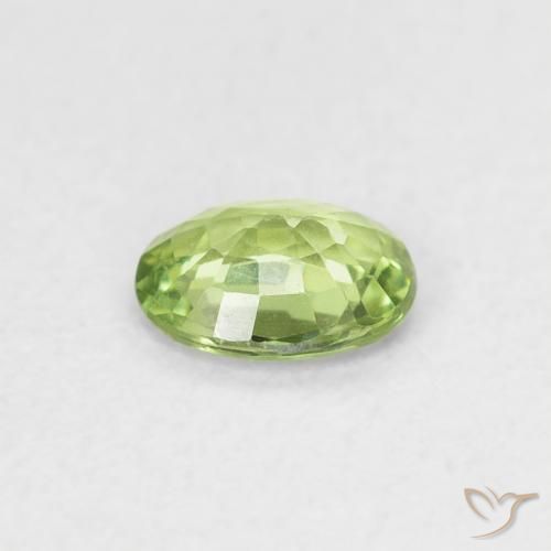 Sapphire Gemstone in 5 x 4 mm (calibrated) Size for Sale, Sapphire Stone in Yellow Green Color