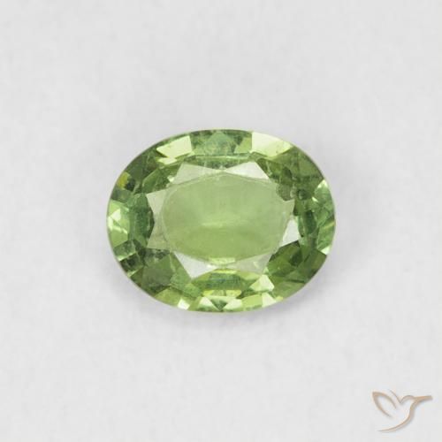 0.41ct Natural Pear Green Sapphire, Oval, VVS