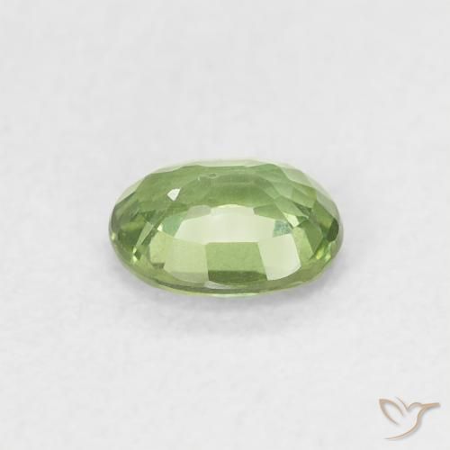 Sapphire Gemstone in 5.1 x 4.1 mm Size for Sale, Sapphire Stone in Medium Green Color