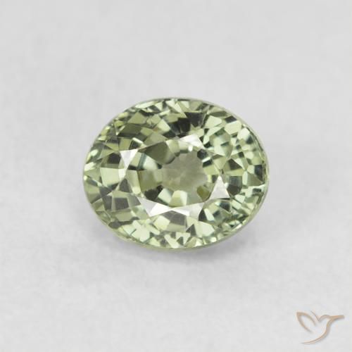 0.68ct Natural Light Forest Green Sapphire, Oval, VVS