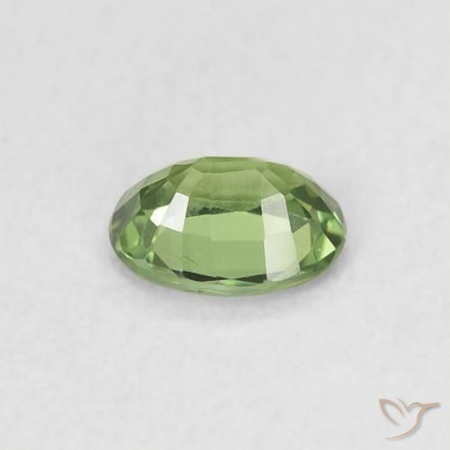 Sapphire Gemstone in 5.2 x 4 mm Size for Sale, Sapphire Stone in Medium Green Color