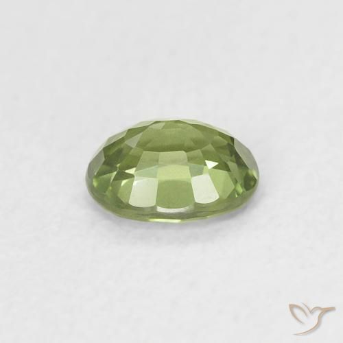 Sapphire Gemstone in 5 x 4 mm (calibrated) Size for Sale, Sapphire Stone in Light Forest Green Color