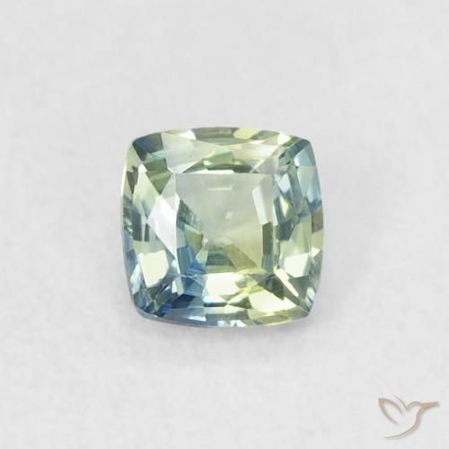 0.43ct Natural Teal Sapphire, Cushion, VVS-VS
