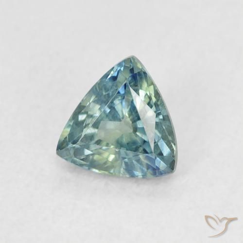0.55 ct Blue Sapphire Stone, Natural Sapphire in Trillion Facet Shape for Sale