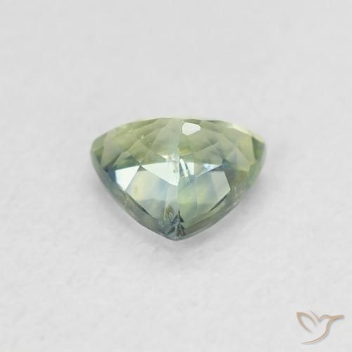 Sapphire Gemstone in 5 x 4.8 mm Size for Sale, Sapphire Stone in Medium Light Green Color
