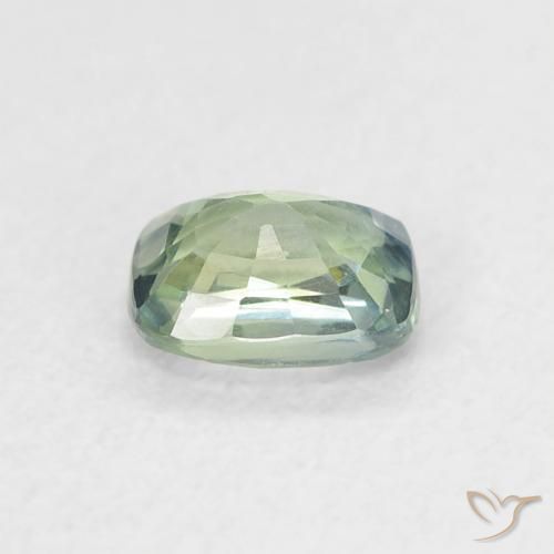 Sapphire Gemstone in 5.2 x 4.2 mm Size for Sale, Sapphire Stone in Medium Blue Green Color