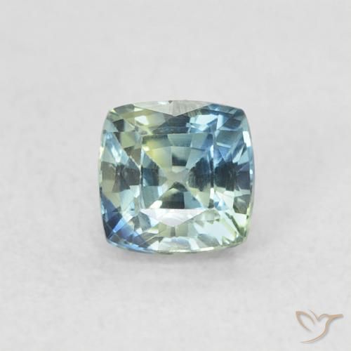 0.56ct Natural Teal Sapphire, Cushion, VVS-VS