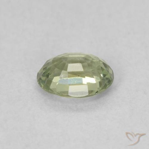 Sapphire Gemstone in 4.9 x 3.9 mm Size for Sale, Sapphire Stone in Light Green Color
