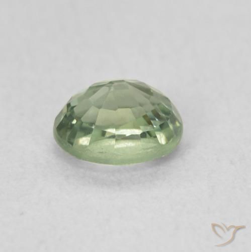 Sapphire Gemstone in 5 x 4 mm (calibrated) Size for Sale, Sapphire Stone in Pale Green Color