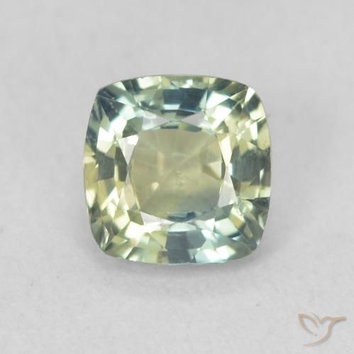 0.77ct Natural Blue-Green Sapphire, Cushion, VS