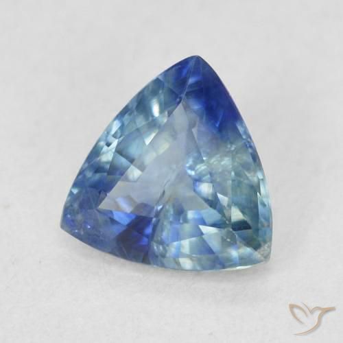 0.78 ct Blue Sapphire Stone, Natural Sapphire in Trillion Facet Shape for Sale
