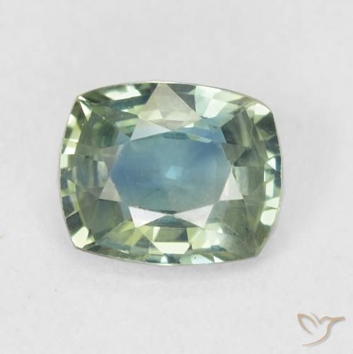 0.79ct Natural Teal Sapphire, Cushion, VS