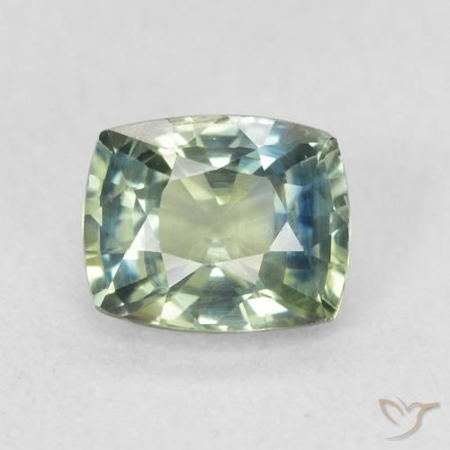 0.78ct Natural Teal Sapphire, Cushion, VS