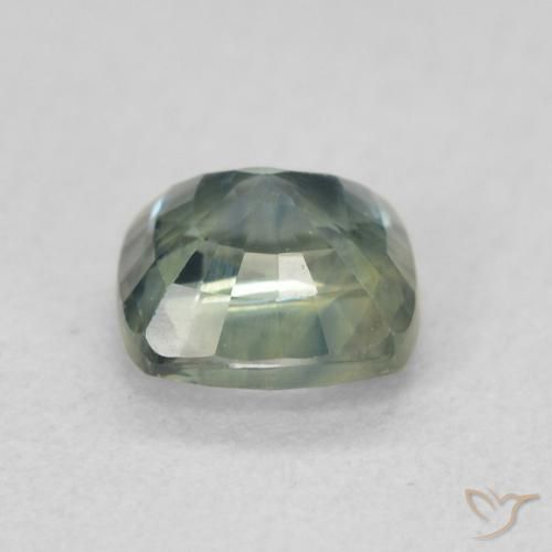 Sapphire Gemstone in 5.2 x 5.2 mm Size for Sale, Sapphire Stone in Blue-Green Color
