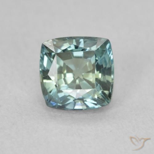 0.67ct Natural Teal Sapphire, Cushion, VS