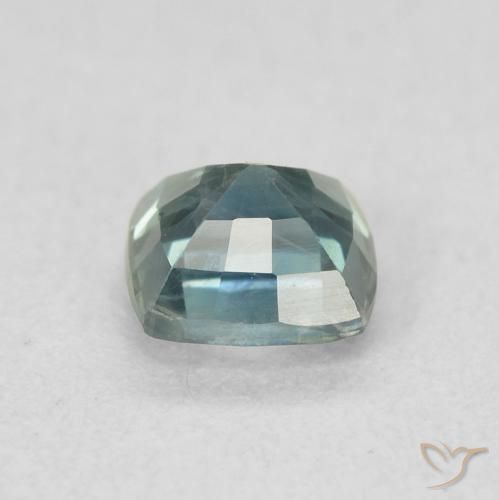 Sapphire Gemstone in 4.7 x 4.7 mm Size for Sale, Sapphire Stone in Medium Blue Green Color