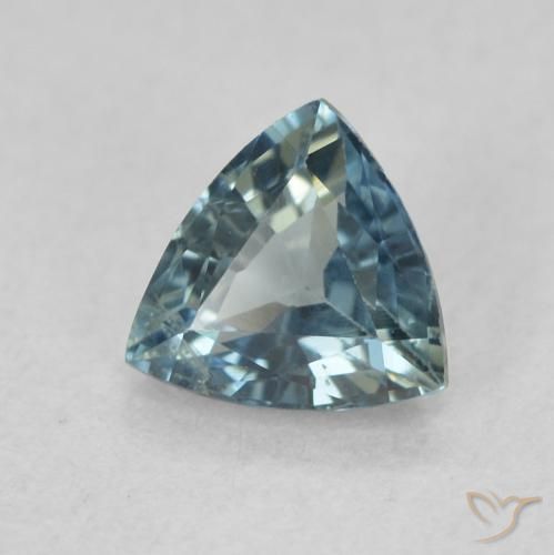 0.69 ct Blue Sapphire Stone, Natural Sapphire in Trillion Facet Shape for Sale