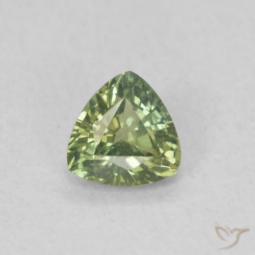 0.36ct Natural Deep Green Sapphire, Trillion, VVS-VS