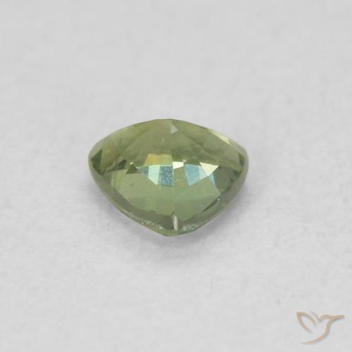Sapphire Gemstone in 4.4 x 4.2 mm Size for Sale, Sapphire Stone in Deep Green Color