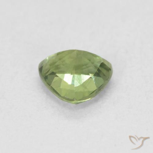 Sapphire Gemstone in 4.7 x 4.5 mm Size for Sale, Sapphire Stone in Medium Green Color