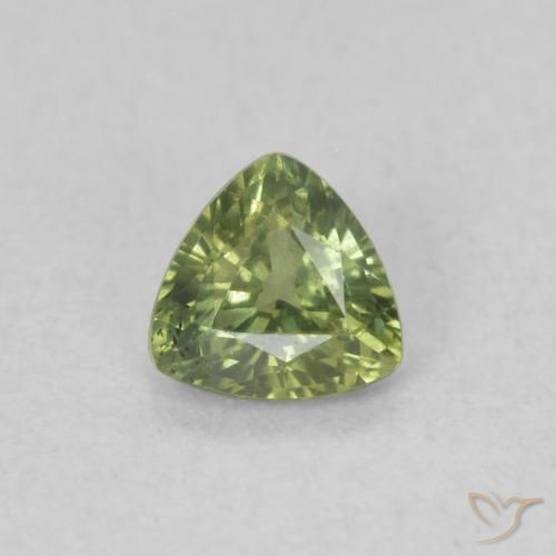 0.35ct Natural Forest Green Sapphire, Trillion, VVS-VS