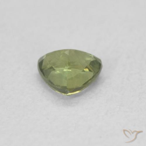 Sapphire Gemstone in 4.3 x 4.2 mm Size for Sale, Sapphire Stone in Forest Green Color