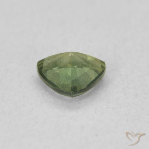 Sapphire Gemstone in 4.4 x 4.4 mm Size for Sale, Sapphire Stone in Yellowish Green Color
