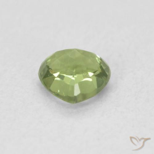 Sapphire Gemstone in 4.5 x 4.4 mm Size for Sale, Sapphire Stone in Medium Green Color