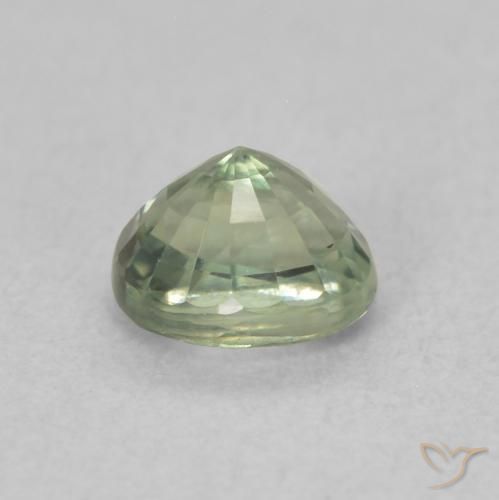 Sapphire Gemstone in 5.1 x 4.2 mm Size for Sale, Sapphire Stone in Medium Green Color
