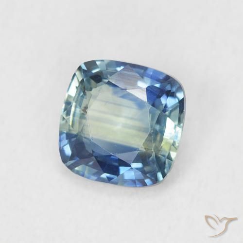 0.70 ct Blue Sapphire Stone, Natural Sapphire in Cushion-Cut Shape for Sale
