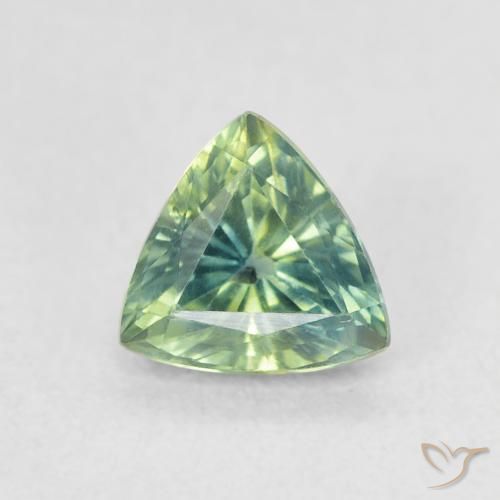 0.79ct Natural Light Green Sapphire, Trillion, VVS