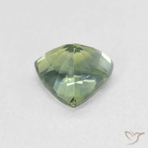 Sapphire Gemstone in 5.6 x 5.4 mm Size for Sale, Sapphire Stone in Light Green Color