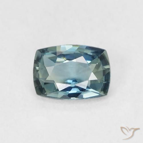 0.67ct Natural Teal Sapphire, Cushion, VVS