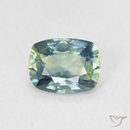 0.64ct Natural Teal Sapphire, Cushion, VVS