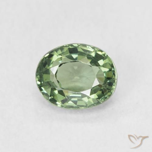 0.62ct Natural Deep Green Sapphire, Oval, VVS-VS