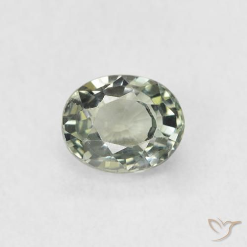 0.56ct Natural Medium Green Sapphire, Oval, VVS-VS