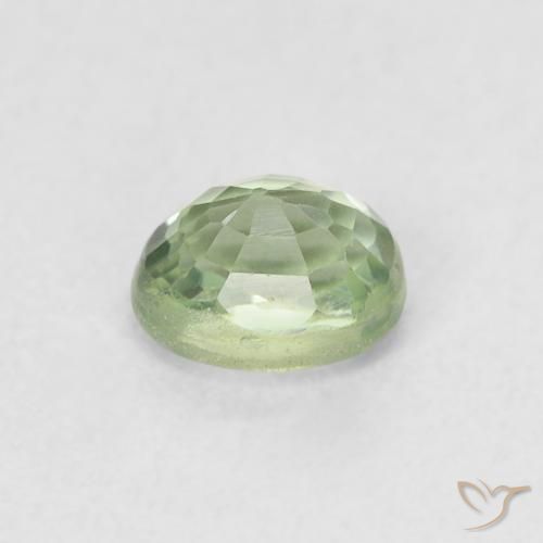 Sapphire Gemstone in 5 x 4 mm (calibrated) Size for Sale, Sapphire Stone in Very Light Green Color