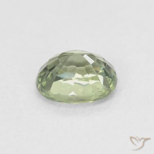 Sapphire Gemstone in 5.2 x 4.3 mm Size for Sale, Sapphire Stone in Sage Green Color