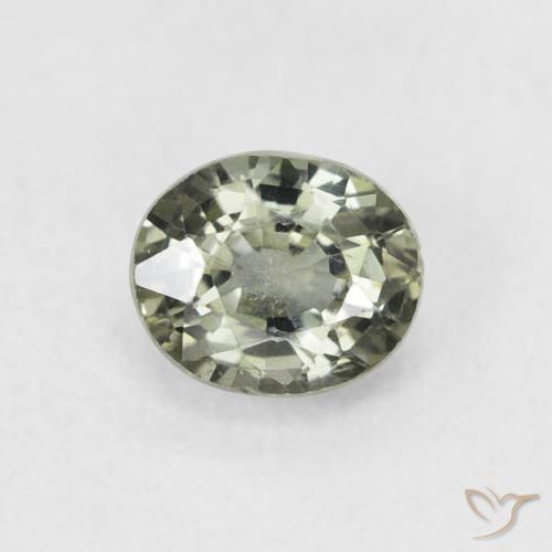 0.66ct Natural Warm Green Sapphire, Oval, VVS-VS