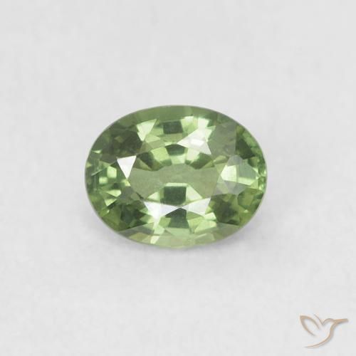 0.46ct Natural Medium Green Sapphire, Oval, VVS-VS
