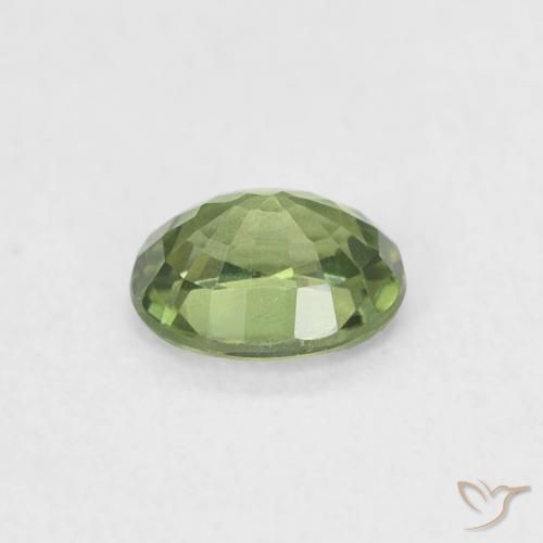 Sapphire Gemstone in 5 x 4 mm (calibrated) Size for Sale, Sapphire Stone in Medium Green Color