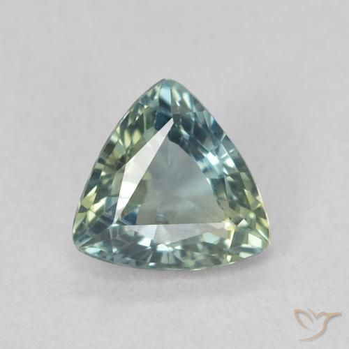 0.57ct Natural Teal Sapphire, Trillion, VVS-VS
