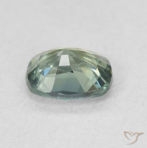 Sapphire Gemstone in 5.6 x 4.7 mm Size for Sale, Sapphire Stone in Blue-Green Color