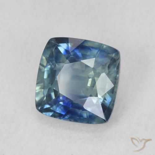 0.80 ct Blue Sapphire Stone, Natural Sapphire in Cushion-Cut Shape for Sale