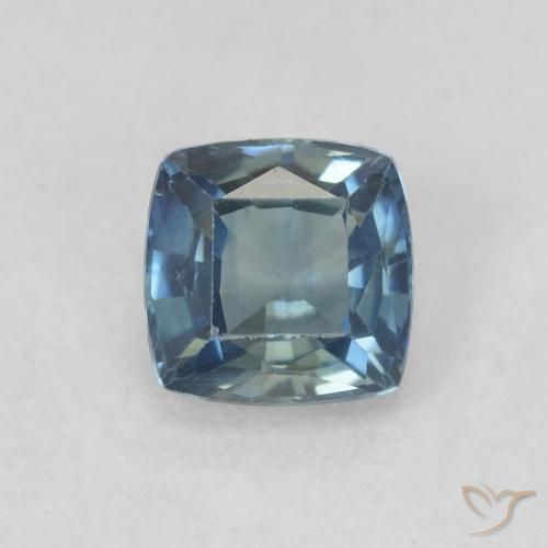 0.61ct Natural Teal Sapphire, Cushion, VVS-VS