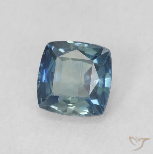 0.61 ct Blue Sapphire Stone, Natural Sapphire in Cushion-Cut Shape for Sale