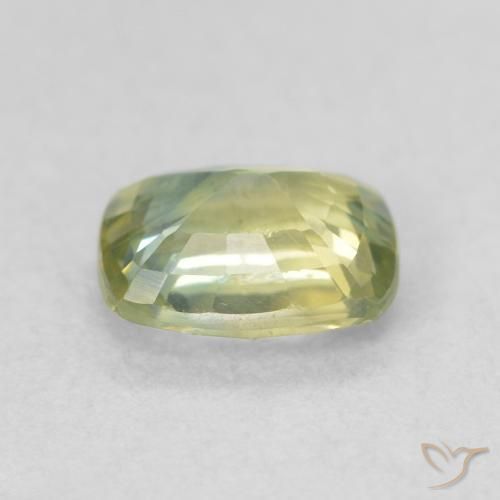 Sapphire Gemstone in 5.7 x 4.6 mm Size for Sale, Sapphire Stone in Light Forest Green Color