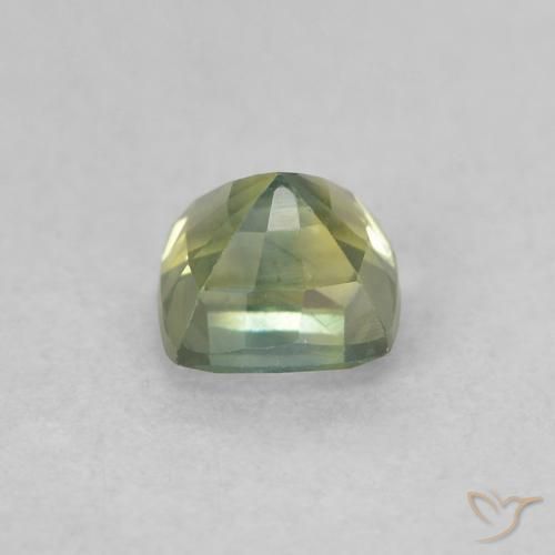 Sapphire Gemstone in 4.2 x 4.1 mm Size for Sale, Sapphire Stone in Medium Green Color
