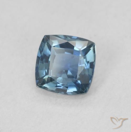 0.48 ct Blue Sapphire Stone, Natural Sapphire in Cushion-Cut Shape for Sale